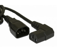 Шнур для блока питания Hyperline, IEC 320 C13, вилка C14, 5 м, 10А, провода 3 х 0,75 кв. мм, цвет: чёрный