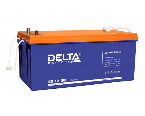 Аккумулятор для ИБП Delta Battery GX, 227х238х522 мм (ВхШхГ),  необслуживаемый электролитный,  12V/200 Ач, цвет: синий, (GX 12-200)