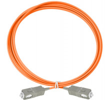 Комм. шнур оптический Eurolan Tight Buffer, Simplex SC/SC, OM2 50/125, LSZH (нг(A)-HF), 5м, серый хвостовик, цвет: оранжевый