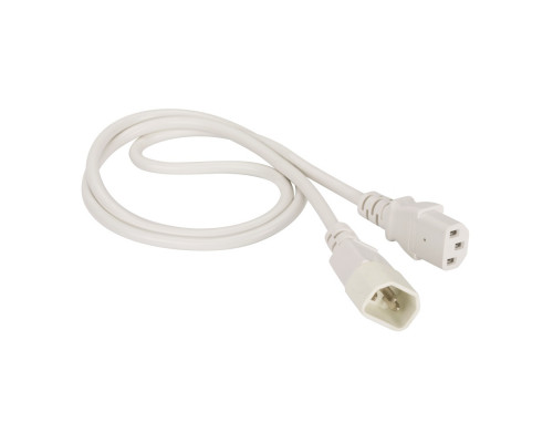 Шнур для блока питания Lanmaster, IEC 60320 С13, вилка IEC 60320 С14, 10 м, 10А, цвет: белый