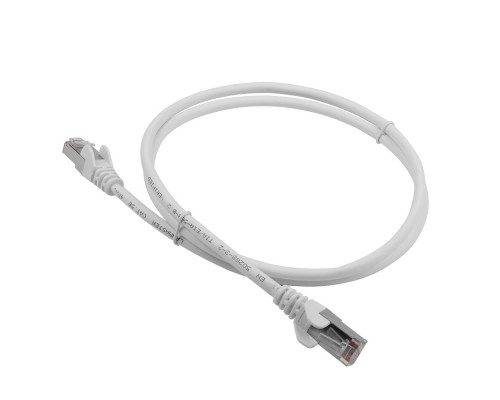 Шнур комм. Lanmaster, кат. 6, экр., FTP, RJ45/RJ45, LSZH, AWG26, 1.5м, белый