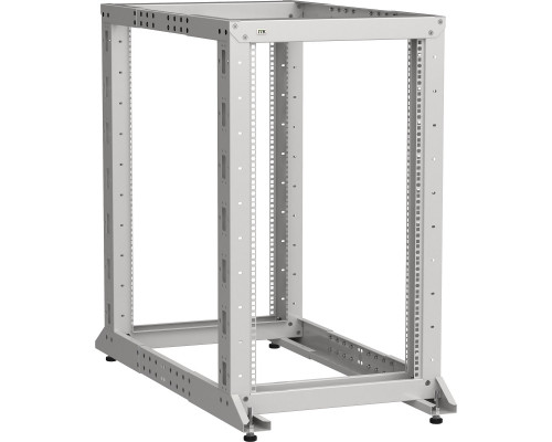 Стойка открытая 19" ITK LINEA F, телекоммуникационная, 33U, 1627х600х1000 мм (ВхШхГ), двухрамная, цвет: серый