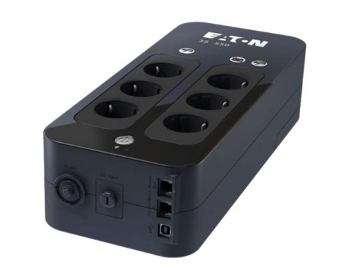 ИБП Eaton 3S, 550ВА, линейно-интерактивный, универсальный, 140х335х86 (ШхГхВ), 230V, 2U,  однофазный, Ethernet, (3S550DIN)