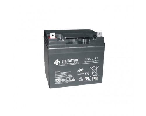 Аккумулятор для ИБП B.B.Battery BPS, 168х129х195 мм (ВхШхГ),  необслуживаемый электролитный,  12V/33 Ач, (BB.BPS 33-12)