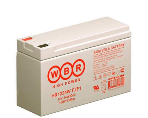 Аккумулятор для ИБП WBR HR, 97,5х51х151 мм (ВхШхГ),  необслуживаемый свинцово-кислотный,  12V/, (HR 1224W F2 WBR)