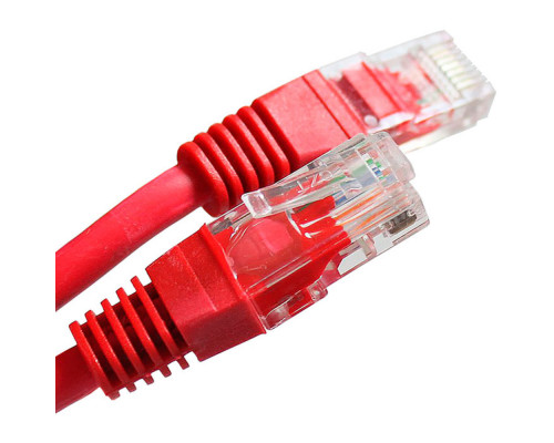 Шнур комм. Datarex, кат. 5е, неэкр., U/UTP, RJ45/RJ45, LSZH (нг(A)-HF), 1м, красный