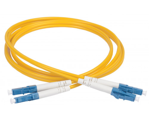 Комм. шнур оптический ITK, Duplex LC/LC (UPC/UPC), OS2 9/125, LSZH, 5м, синий хвостовик, цвет: оранжевый