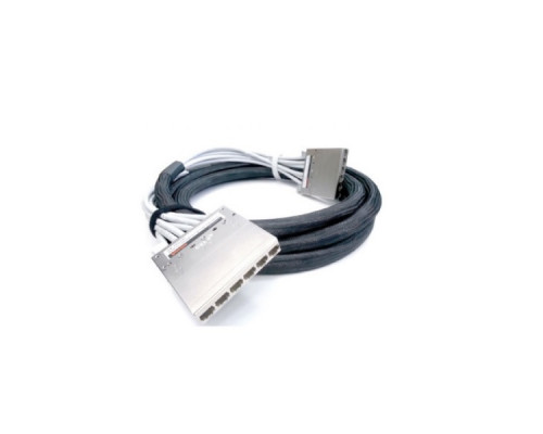Сборка кабельная разветвительная Hyperline, кат. 6A, экр., S/FTP, RJ45/8P8C, LSZH, AWG23 25м, серый, 19", с кассетами