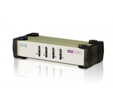 Переключатель KVM Aten, Altusen, портов: 4 х SPHD-18, 55х87х210 мм (ВхШхГ), USB, PS/2, цвет: металл