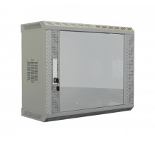 Шкаф телекоммуникационный настенный Hyperline TWS, 19", 12U, 650х600х250 мм (ВхШхГ), дверь: стекло, разборный, цвет: серый