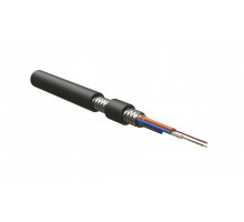 Кабель ВО Hyperline FO-AMTC-OUT Loose tube,  4хОВ, OM1 62,5/125, PE, Ø 10,6мм, снаружи зданий, гофрированная стальная лента, цвет: чёрный
