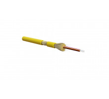 Кабель ВО Hyperline FO-DT-IN Tight Buffer,  24хОВ, SMF-28 9/125, HFLTx, Ø 11,2мм, внутри зданий, небронированный, цвет: жёлтый