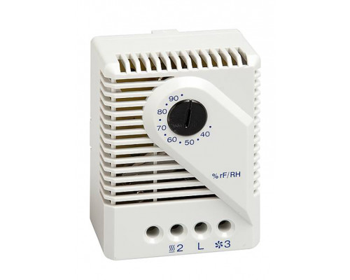 Гигростат STEGO MFR 012, 67х50х38 мм (ВхШхГ), на DIN-рейку, для нагревателя, 230V, серый, механический, 35 до 95 % отн. вл.