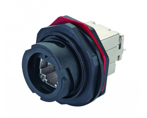 Модуль соединительный Eurolan, industrial, 1хRJ45, кат. 6A, экр., цвет: чёрный