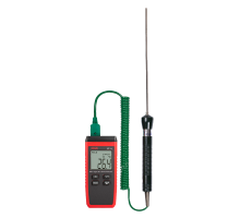Термометр RGK, (CT-11+TR-10W с поверкой), с дисплеем, питание: батарейки, корпус: пластик, с погружным зондом TR-10W, (779760)