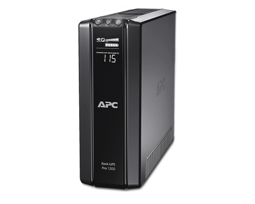 ИБП APC Back-UPS Pro, 1200ВА, линейно-интерактивный, напольный, 112х382х301 (ШхГхВ), 230V,  однофазный, (BR1200G-RS)