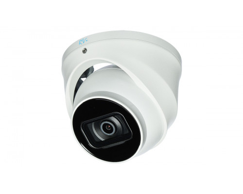 Сетевая IP видеокамера RVI, купольная, универсальная, 4Мп, 1/3’, 2688×1520, 25к/с, ИК, цв:0,005лк, об-в:2,8мм, RVi-1NCE4366 (2.8) white