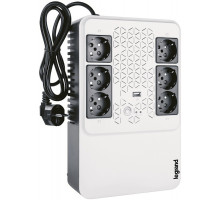 ИБП Legrand KEOR Multiplug, 600ВА, линейно-интерактивный, напольный, 89,5х190х296 (ШхГхВ), 220-240V,  однофазный, (310081)