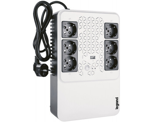 ИБП Legrand KEOR Multiplug, 600ВА, линейно-интерактивный, напольный, 89,5х190х296 (ШхГхВ), 220-240V,  однофазный, (310081)