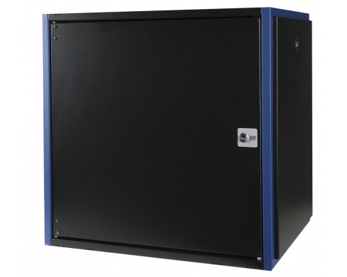 Шкаф телекоммуникационный настенный Datarex, 19&quot;, 12U, 490х600х450 мм (ВхШхГ), дверь: металл, разборный, цвет: чёрный