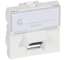 Розетка в сборе Legrand LCS2, 1x RJ45, кат. 6, экр., упаковка: 5 шт, цвет: белый, (LEG.076505)