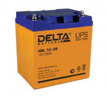 Аккумулятор для ИБП Delta Battery HRL, 175х125х165 мм (ВхШхГ),  необслуживаемый электролитный,  12V/28 Ач, цвет: жёлтый, (HRL 12-26)