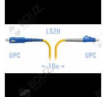 Патчкорд оптический LC/UPC-SC/UPC, SM, Simplex, 10 метров, PVC 2мм