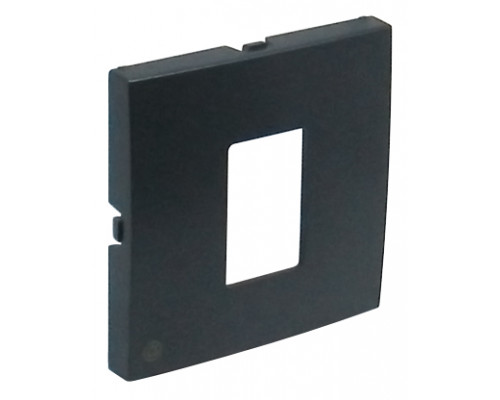 Лиц. панель розеточная Efapel Logus90, 1х RJ45, плоская, цвет: тёмно-серый (90751 TIS)