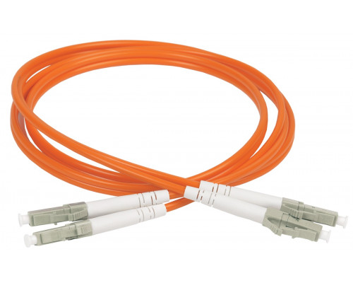 Комм. шнур оптический ITK, Duplex LC/LC (UPC/UPC), OM2 50/125, LSZH, 20м, белый хвостовик, цвет: оранжевый