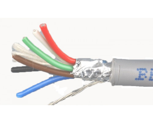 Кабель интерфейсный промышленный Belden, U/UTP, 6 пар., S-R PVC, Ø 5,3мм, 305м, катушка, универсальный, цвет: хром
