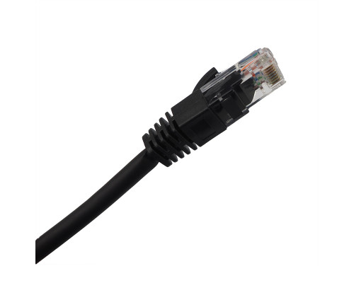 Шнур комм. BNH, кат. 5е, неэкр., U/UTP, RJ45/RJ45, LSZH, AWG24 0.5м, чёрный