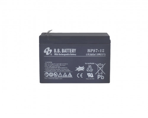 Аккумулятор для ИБП B.B.Battery BPS, 93х65х151 мм (ВхШхГ),  необслуживаемый электролитный,  12V/7 Ач, (BB.BPS 7-12)