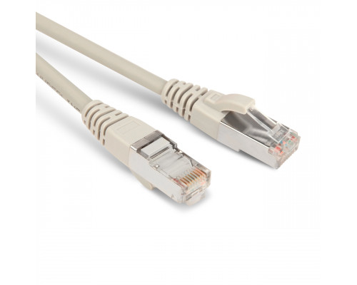 Шнур комм. Hyperline, кат. 5е, экр., STP, RJ45/RJ45, LSZH, AWG26 3м, серый