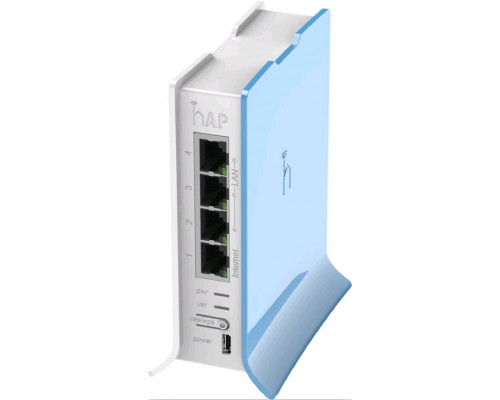 Маршрутизатор Mikrotik, RouterBOARD, портов: 4, LAN: 3, антенн: 1, 54х100х24 мм (ВхШхГ), цвет: белый, RB941-2nD-TC