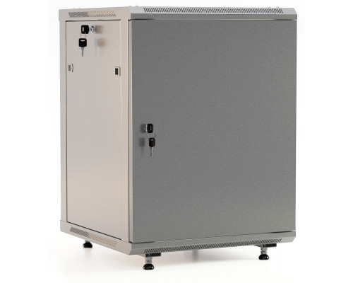 Шкаф телекоммуникационный настенный Hyperline TWB, 19", 18U, 920х600х450 мм (ВхШхГ), дверь: металл, разборный, цвет: серый