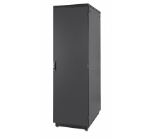 Шкаф телекоммуникационный напольный Eurolan S3000, IP20, 42U, 2030х600х1000 мм (ВхШхГ), дверь: металл, боковая панель: сплошная, разборный, цвет: чёрн