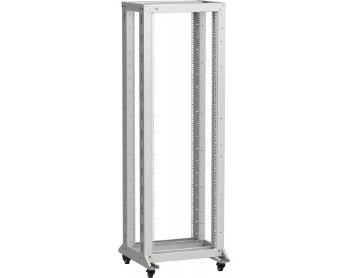 Стойка открытая 19" ITK LINEA F, телекоммуникационная, 42U, 2000х600х600 мм (ВхШхГ), двухрамная, цвет: серый