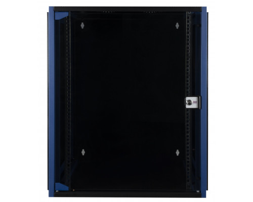 Шкаф телекоммуникационный настенный Datarex, 19&quot;, 15U, 624х600х450 мм (ВхШхГ), дверь: стекло, разборный, цвет: чёрный