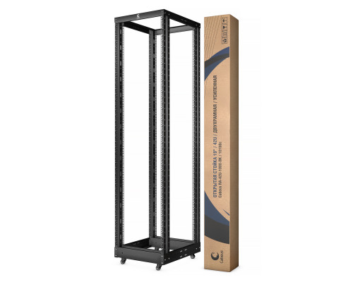 Открытая серверная стойка 19" 32U Cabeus RA-32U-1000-BK черная