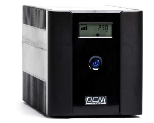 ИБП Powercom RAPTOR, 1025ВА, линейно-интерактивный, напольный, 146х360х164 (ШхГхВ), 230V,  однофазный, Ethernet, (RPT-1025AP LCD)