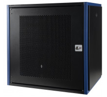 Шкаф телекоммуникационный настенный Datarex, 19&quot;, 12U, 490х600х450 мм (ВхШхГ), дверь: перфорация, разборный, цвет: чёрный