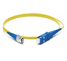 Комм. шнур оптический Hyperline, Simplex SC/LC, OS2 9/125, LSZH, 35м, Ø 2мм, синий хвостовик, цвет: жёлтый