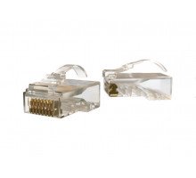 Разъём Hyperline PLEZ-8P8C-U-C6, RJ45(8p8c), кат. 6, неэкр., для одножильного и многожильного кабеля, 100 шт, цвет: прозрачный, язычек Arch