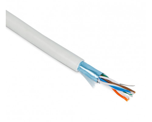 Кабель витая пара Hyperline FUTP4-C5E-P26-IN-PVC, PVC, F/UTP, кат. 5е, проводник Ø 0,48мм, 305м, коробка, тип прокладки: внутри зданий, цвет: белый
