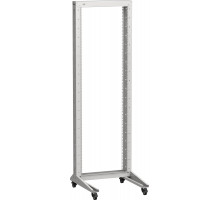 Стойка открытая 19" ITK LINEA F, телекоммуникационная, 24U, 1200х600х600 мм (ВхШхГ), однорамная, цвет: серый