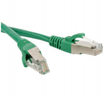 Шнур комм. Hyperline, кат. 6, экр., SF/UTP, RJ45/RJ45, LSZH, AWG26 20м, зелёный