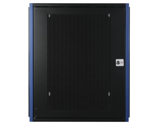Шкаф телекоммуникационный настенный Datarex, 19&quot;, 15U, 624х600х450 мм (ВхШхГ), дверь: перфорация, разборный, цвет: чёрный