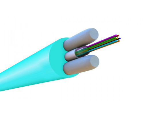 Кабель ВО Hyperline FO-STFR-IN Loose tube,  12хОВ, OM3 50/125, LSZH, Ø 5,2мм, внутри зданий, небронированный, цвет: бирюзовый