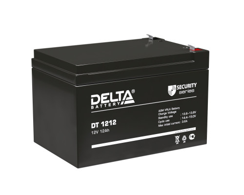 Аккумулятор для ИБП Delta Battery DT, 101х98х151 мм (ВхШхГ),  Необслуживаемый свинцово-кислотный,  12V/12 Ач, цвет: чёрный, (DT 1212)