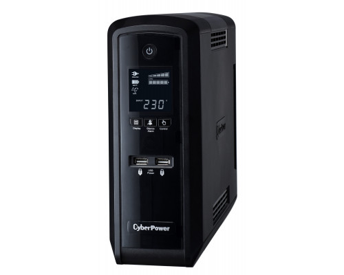 ИБП CyberPower PFC SINEWAVE, 1500ВА, линейно-интерактивный, универсальный, 265х370х100 (ШхГхВ), 220V,  однофазный, (CP1500EPFCLCD)